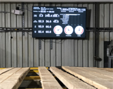 PMP WePlane dashboard overlooking lumber on production line